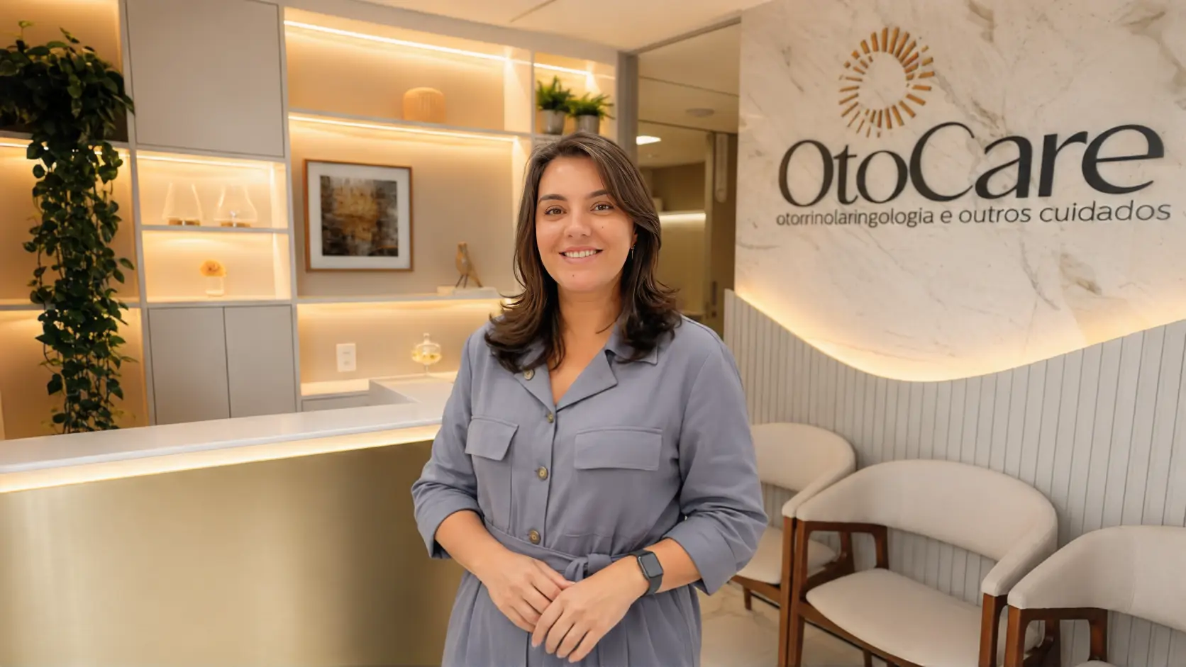 Cristiane Lira, fonoaudióloga especialista em voz na Clínica OtoCare em Brasília