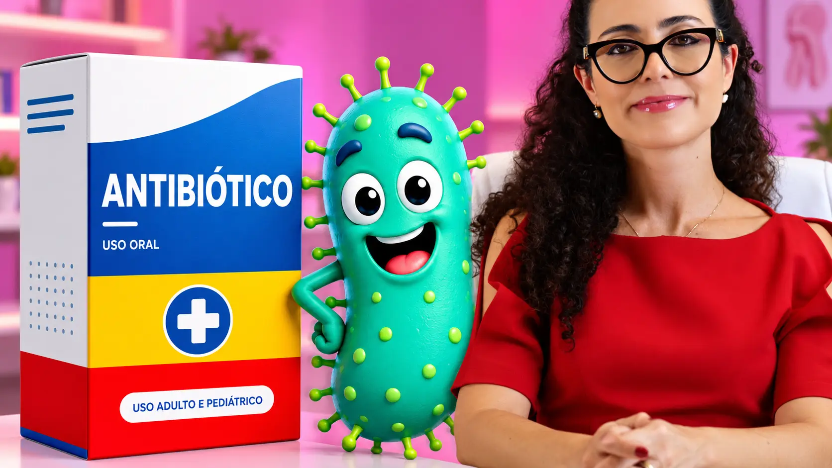 Dra. Larissa Vilela explicando quando o antibiótico é realmente necessário na sinusite e na otite