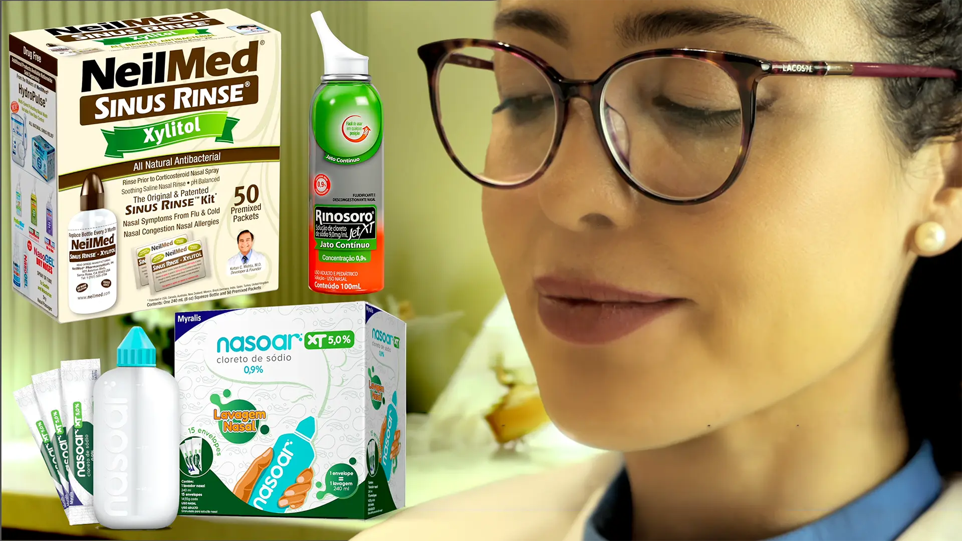 Preparo da lavagem nasal com xilitol em garrafinha de alto volume